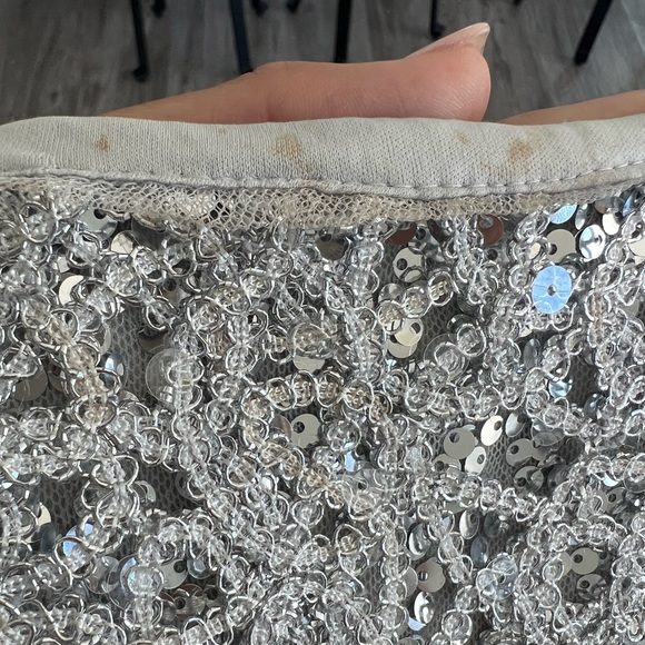 Adrianna Papell Silver Sequins Dress - Picture 6 of 6